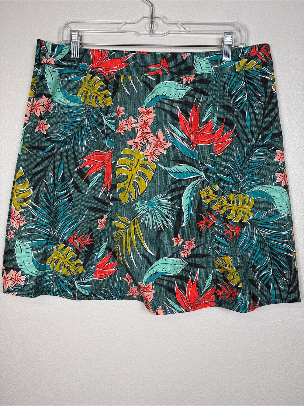 RipSkirt Hawaii Wrap Skirt L 14/16 Vintage Bali Jungle Print Length 2 Pockets - Picture 9 of 17